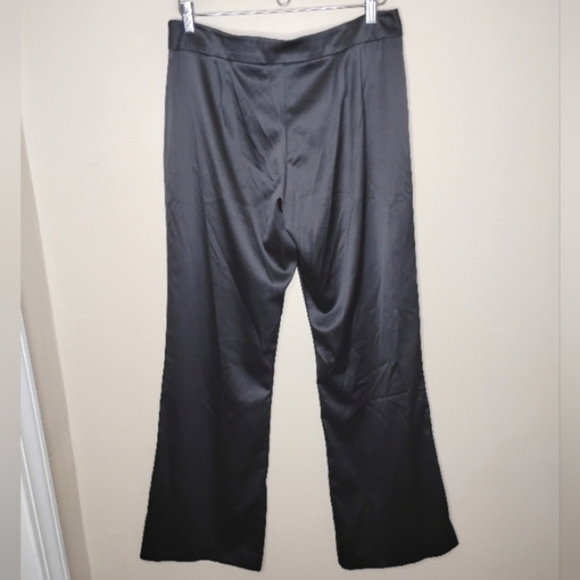 Y2K JS Collections Satin Wide Leg Pants Size 10 Elegant Cocktail Minimalist - Picture 4 of 7